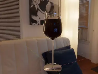 wineglass glass of wine on couch Low-poly 3D model