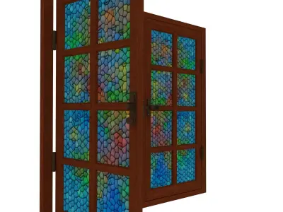 stained-glass window Low-poly 3D model