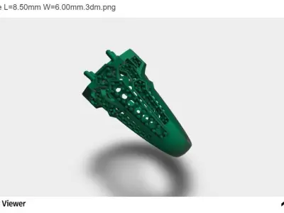 Men Ring With Oval Cut Center Stone 3D print model