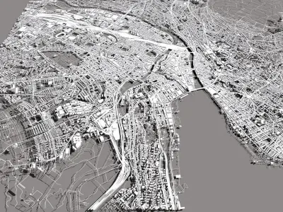 Cityscape Zurich Switzerland 3D model