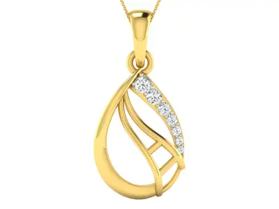 Solitaire Women Pendant 3dm STL OBJ FBX Renders Details 3D print model 87