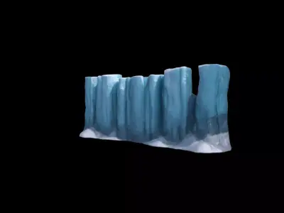  3d Render Holographic Glacier Barrier 3D model