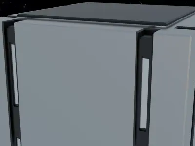 Sci-Fi Cargo Cube Low-poly 3D model