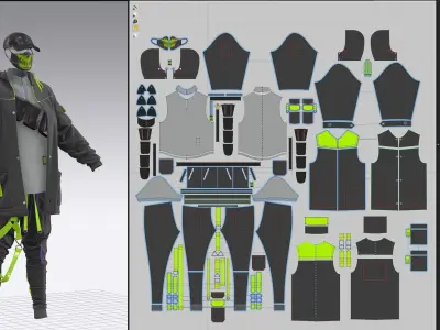 Men Street Wear Gang Style 3D model