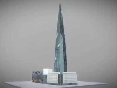 Lotte World Tower Low-poly 3D model