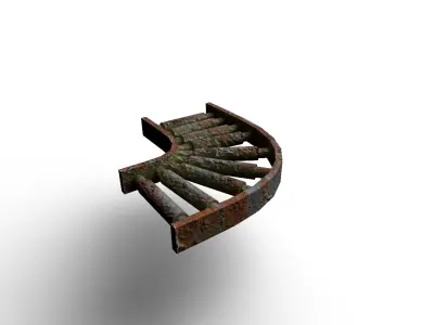 Industrial Conveyer Roller Angular Low-poly 3D model