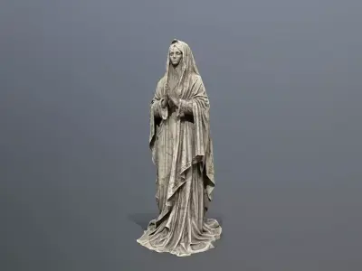 Woman Statue 001 Low-poly 3D model