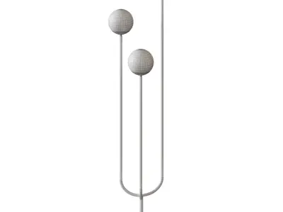 SIMRISHAMN Floor lamp chrome-plated milky glass 3D model