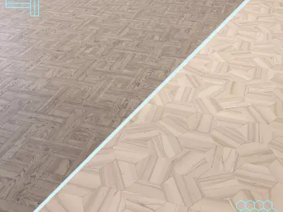 Parquet - Laminate - Wooden floor 2 in 1 Low-poly 3D model 122