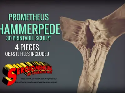 Alien Prometheus Hammerpede 3D Printable Sculpt 3D print model