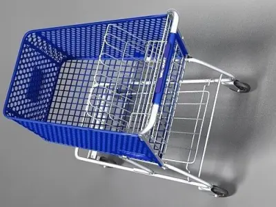 shopping cart wallmart 3D model