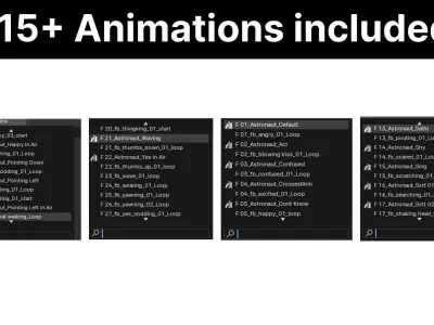 Cartoon Man Astronaut Spacesuit Cosmonaut Low-poly 3D model