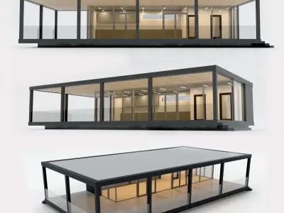 Villa house Collection 3 models 3D Model Pack