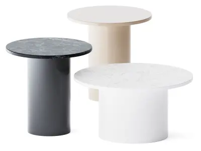 ENOKI Round steel coffee table by E15 3D model