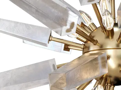 Natural White Quartz Pendant Lamp by Aver 3D model