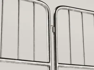 Street Fence Low-poly 3D model