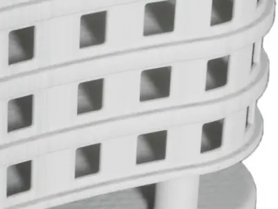 High Rise Multi Storey Building Low-poly 3D model