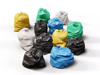 Garbage Bags - PBR Game Ready Low-poly 3D model