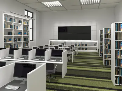  Modern Library Interior 