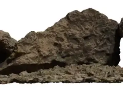 Rocky Ground Slice Low-poly 3D model