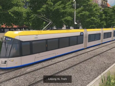 Leipzig XL Tram 3D Model Pack