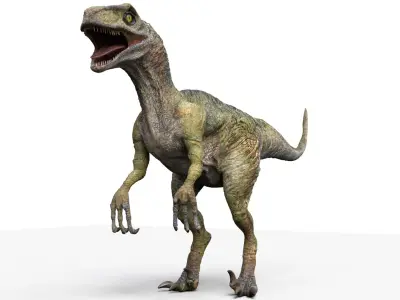  Velociraptor(Animated)(Rigged) 