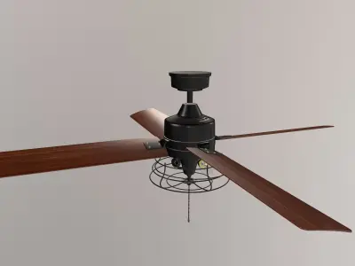 Designer Ceiling Fan 3D Model Low-poly 3D model