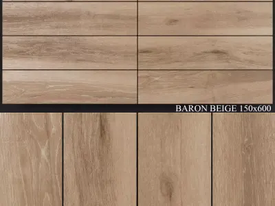 Yurtbay Seramik Baron Beige 150x600 3D model