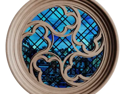 Gothic Window 04 3D model