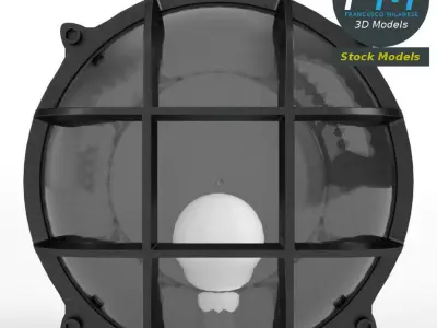 Round bulkhead lamp 3D model