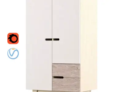 Wardrobe HUH 2 doors Radis 3D model