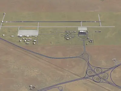 Hofuf Airport Low-poly 3D model