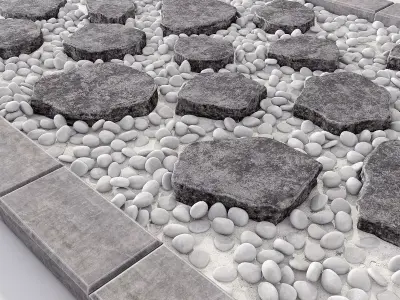 Stone mound with slabs 3D model