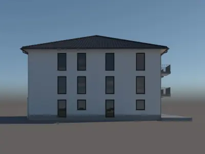 Apartment Building 001 3D model
