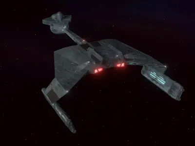 Klingon K-Tinga Higher Detailed Cruiser Star Trek TMP Inspired Low-poly 3D model