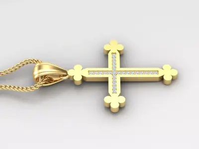 Cross Light Gold 4CP016 3DM STL 3D print model