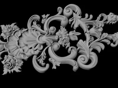 dekor gold ornament 3D model