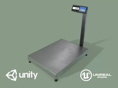 Game Ready Floor Scales Low-poly 3D model
