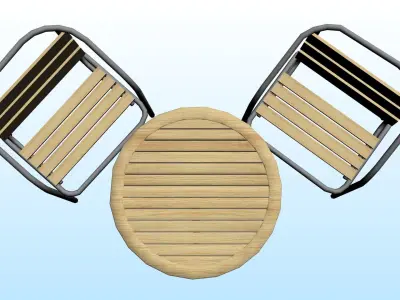 OUTDOOR FURNITURE 14 Low-poly 3D model