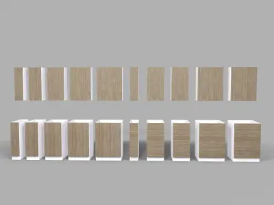 Kitchen Cabinet Collection Low-poly 3D model