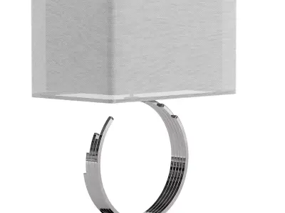 Riley Silver Leaf Table Lamp Low-poly 3D model