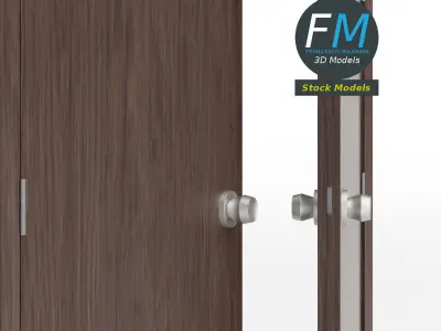 Double flush door 3D model