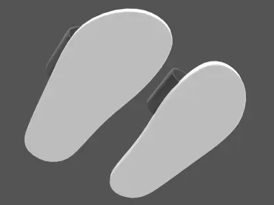 Flip Flops v5 010 Low-poly 3D model