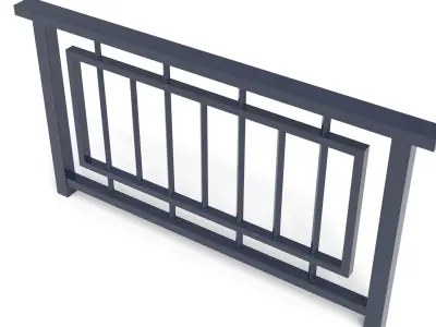 Street Fence - Bars 3D model