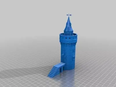 XIX ce Victorian age Tower-Terrain-Modelism Kit Multiparts  3D print model