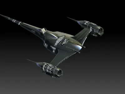 Naboo Star Fighter Mandalorian Version 3D print model