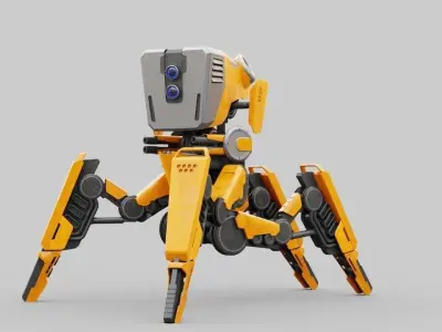 DROID BATTLE ECHO rigged 3D model