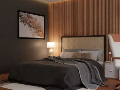 Bedroon Green - Home Office 3D model