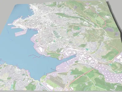 Cityscape Trieste Italy 3D model