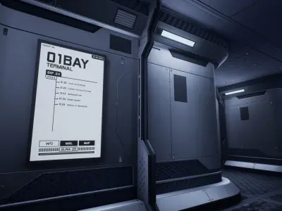 Modular Sci-Fi Environment Low-poly 3D model